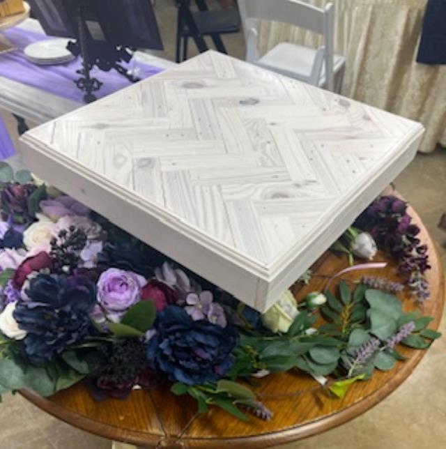 Where to find CAKE, WHITE WOOD 18 SQ PEDESTAL in White Oak