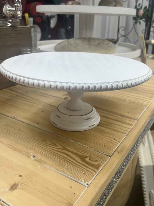 Where to find CAKE, WOODEN WHITE 13 ROUND PEDESTAL in White Oak